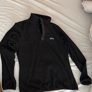 Patagonia Black Snap-Button Fleece Pullover